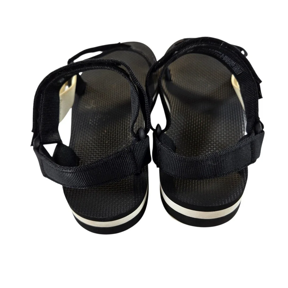 Teva Midform Universal Black White Platform Sandals 1090969 Womens 8